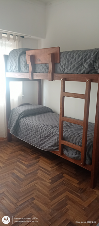 ALQUILER TEMPORAL DEPARTAMENTO 3 AMBIENTES ZONA POMPEYA. HASTA 5 PERSONAS.